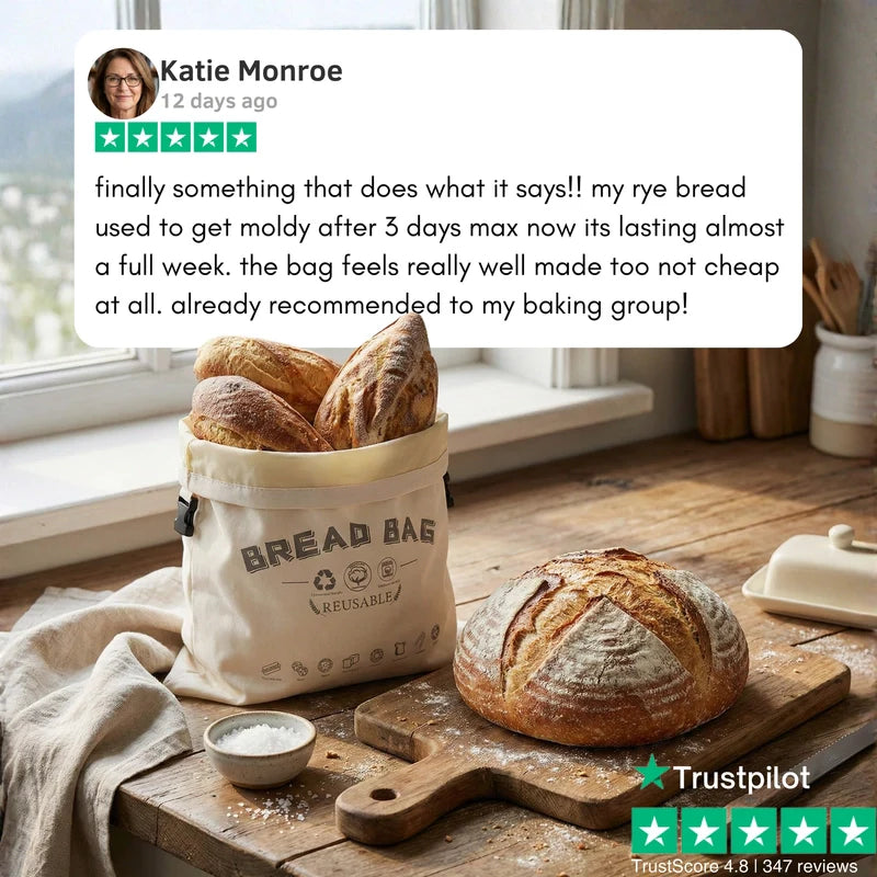 Peachlife™ 100% Beeswax Bread Storage Bag - Keep Your Bread Fresh Up to 3× Longer - Naturally