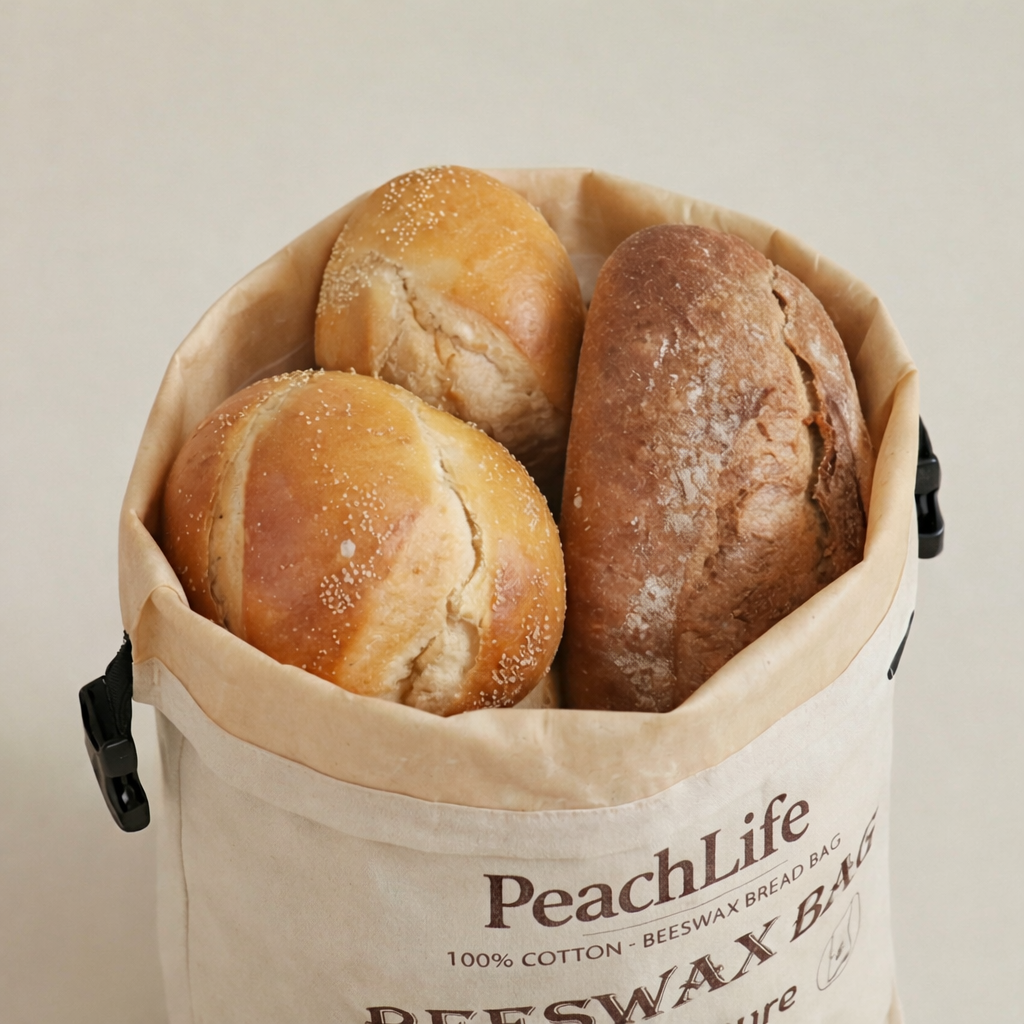 Peachlife™ 100% Beeswax Bread Storage Bag - Keep Your Bread Fresh Up to 3× Longer - Naturally