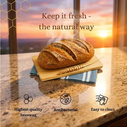 Peachlife™ 100% Beeswax Bread Storage Bag - Keep Your Bread Fresh Up to 3× Longer - Naturally